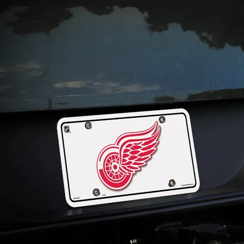 Vista 3 de Rico Industries NHL Detroit Red Wings - Etiqueta de metal blanco para automóvil, 8.5 x 11 pulgadas, ideal para camiones/coches/SUV