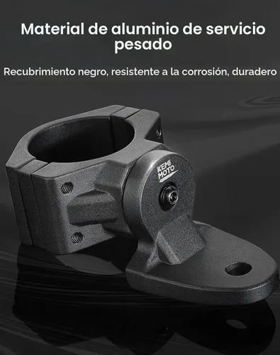 Vista 2 de KEMIMOTO UTV Soporte de montaje para luz de bandera de montaje en látigo, 1 unidad, resistente ajustable para jaula de barra enrollable de 1.75 a 2