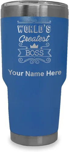 Vista 22 de LaserGram Vaso aislado al vacío de 20 onzas, con grabado personalizado incluido (negro)