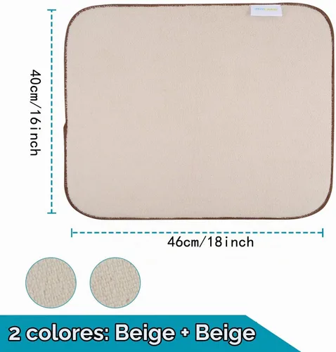 Vista 2 de SINLAND Tapete de microfibra para secar platos, almohadilla de cocina de 16