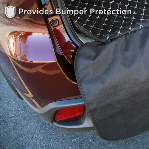Vista 5 de Cubierta de forro de carga para SUV y coches, material impermeable, respaldo antideslizante, protector de solapa extra parachoques, tamaño grande