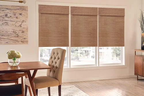 Vista 2 de LETAU - Cortinas de madera para ventanas con cenefa, filtran la luz