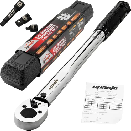 Vista 14 de EPAuto 1/2-Inch Spring-Loaded Ring Locking Torque Wrench, 10~150 ft-lb