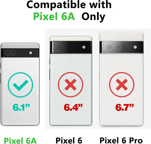 Vista 2 de Funda para Google Pixel 6A con armadura atril anillo magnético resistente de grado militar a prueba de golpes para Pixel 6A 5G funda de teléfono