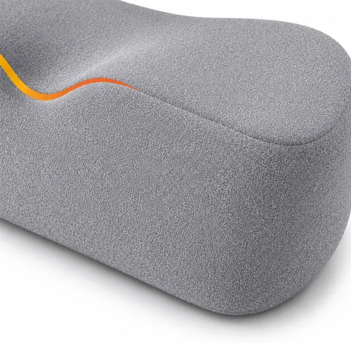 Vista 3 de Almohada de espuma viscoelástica para aliviar el dolor de cuello, almohada cervical ergonómica ortopédica ajustable para dormir con funda lavable