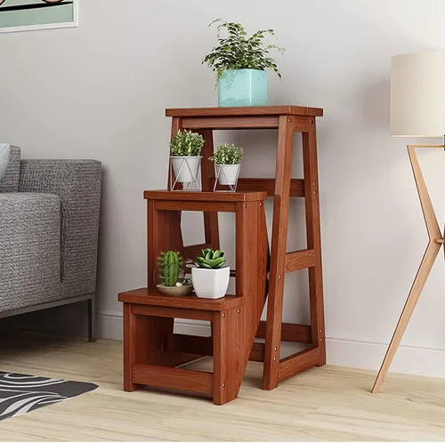 Vista 5 de Moderno taburete multifuncional para biblioteca, silla de biblioteca, silla plegable de madera para el hogar, carga máxima de 330.7 lbs Negro