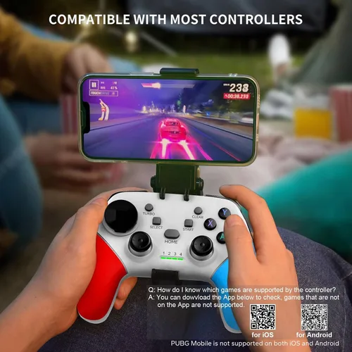 Vista 10 de arVin Game Controller for iPhone/iOS/Android/PC/Steam Deck with Phone Holder, Turbo, Wireless Gamepad Joystick for iPhone