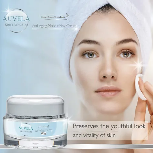 Vista 5 de Auvela Creme Auvela Brilliance SF - Crema antiedad y antiarrugas antiedad - Hidrata y protege tu piel de la aparición envejecida y arrugada - Jeaune