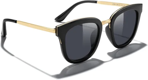 Vista 5 de MERRY'S Gafas de sol para niñas en forma de ojos de gato, gafas de sol polarizadas para niños S7001
