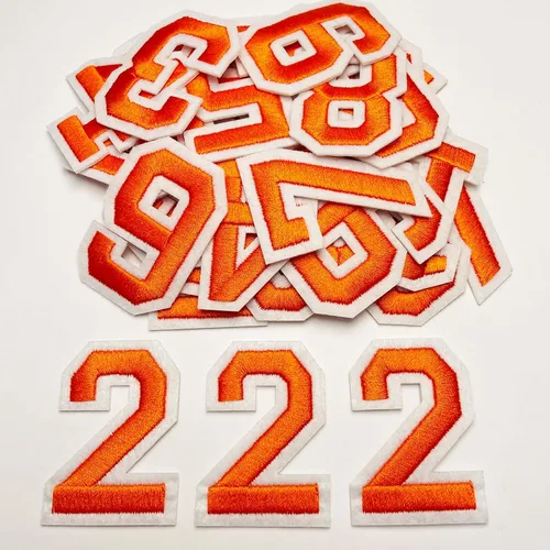 Vista 29 de Jongdari 30 piezas de números para planchar para ropa, pequeños parches de números bordados con adhesivo planchado, 3 juegos de 0-9 apliques