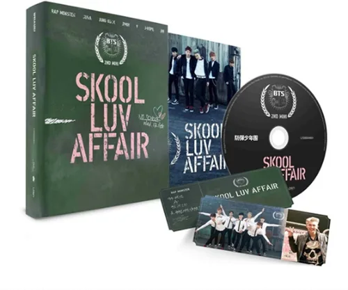 Vista 2 de BTS - 2do mini álbum - Skool Luv Affair CD álbum de fotos tarjeta de fotos regalo gratis K-POP sellado