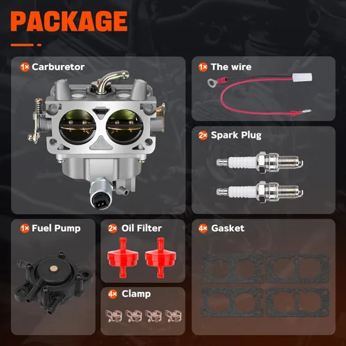 Vista 7 de 0E25480ESV Kit de carburador compatible con Generac GP15000 GP17500 GT760 GT990 GTH990 Reemplazo para Generac Guardian 0G4612 0K1588 E0506 0E0506