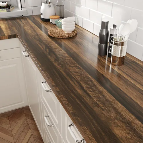 Vista 12 de Wallercity Deed - Papel de contacto de grano de madera marrón para encimeras, papel tapiz de madera para despegar y pegar para baño, cocina, vinilo