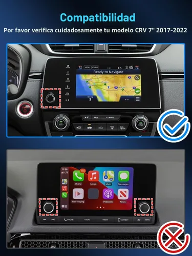 Vista 2 de Protector de pantalla de coche para Honda CRV, accesorios de 7 pulgadas, navegación GPS, vidrio templado, protector de pantalla táctil para Honda 1