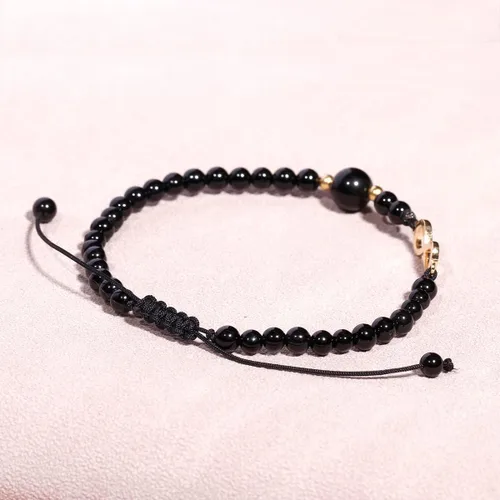 Vista 4 de Jewever Pulsera de cristal natural y piedras preciosas infinito para mujer, pulsera de amistad ajustable