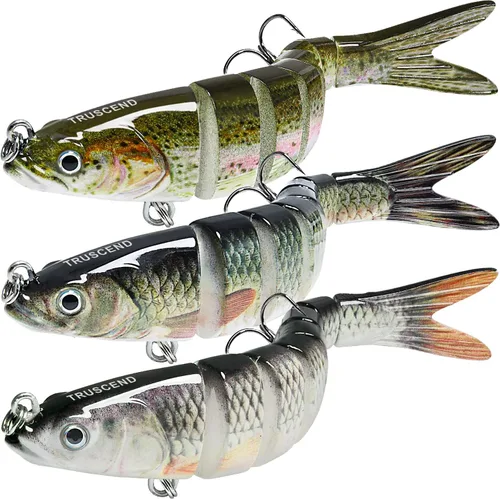 Vista 15 de TRUSCEND Swimmax - Señuelos de pesca realistas para agua salada y agua dulce, para trucha lucioperca, lucio, salmón azul, cebo, pesca de lubina