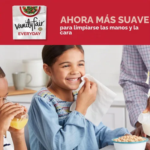 Vista 2 de Vanity Fair Everyday Servilletas, 100 Count Servilletas de papel