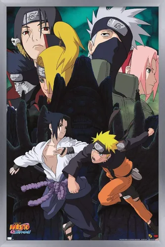 Vista 11 de Trends International Naruto - Póster de pared de acción, 14.725 x 22.375 pulgadas, versión enmarcada de madera de granero Versión sin marco