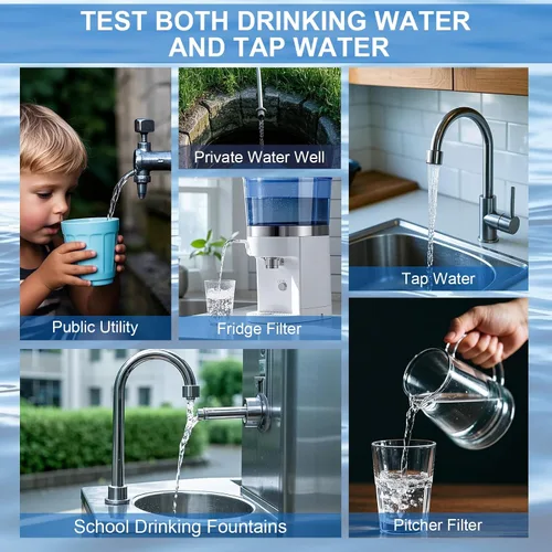 Vista 7 de Kit de prueba de plomo en agua 2026 mejorado 8 en 1, kits de prueba de agua potable para el hogar 5 piezas en bolsas independientes, probador