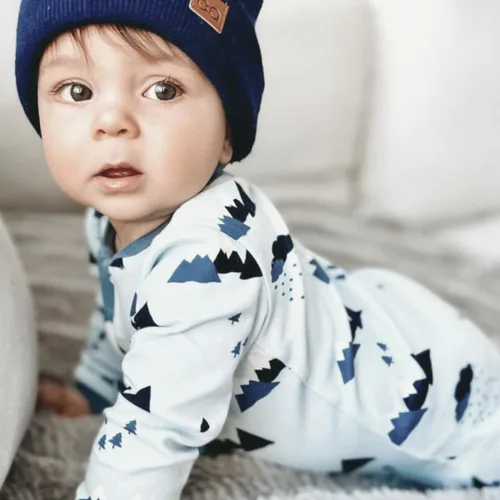 Vista 62 de ZippyJamz - Pijama orgánica para bebé con pies y cremallera para cambiar pañales fácil y rápido