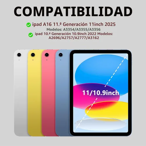Vista 2 de BQSS - Funda con teclado para iPad (A16) de 11ª y 10ª generación, color negro