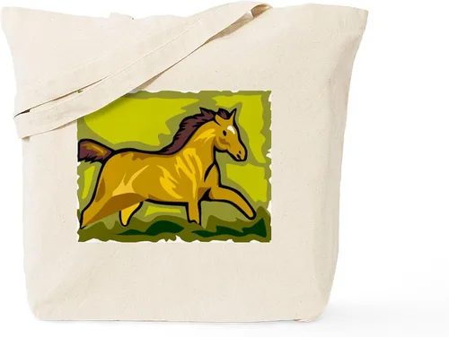 Vista 33 de CafePress Id Rather Be Riding! Bolsa de mano de caballo Bolsa de lona natural, bolsa de compras de tela, Caqui
