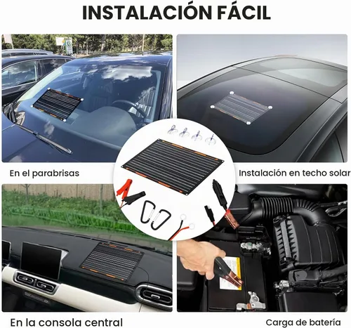 Vista 6 de FlexSolar - Kit de cargador de panel solar de 20 W y 12 V con controlador de carga integrado, cargador de batería solar impermeable portátil