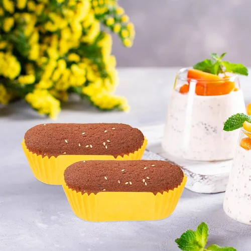 Vista 2 de Forros para cupcakes en forma de barco, 1000 unidades, tazas de papel amarillo para hornear cupcakes o mini aperitivos