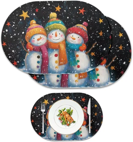 Vista 26 de Buteterfly - Juego de 2 manteles individuales con diseño ovalado, impermeables, lavables, resistentes al calor, decoración del hogar, cocina