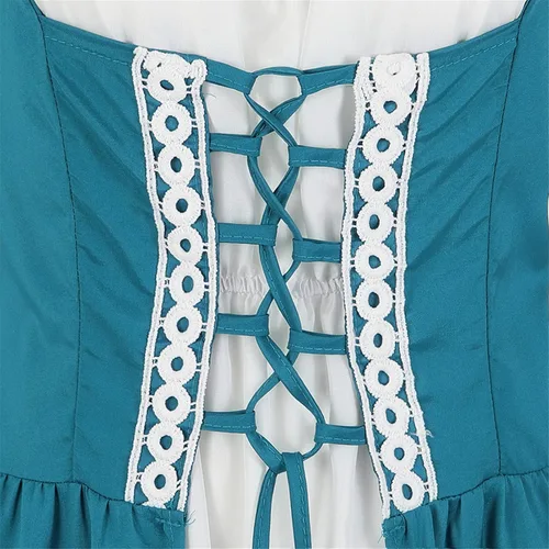 Vista 4 de Zhitunemi Renaissance Dresses for Women Costumes Medieval Dress for Women Renfaire Outfit - Halloween Parties Costume Events