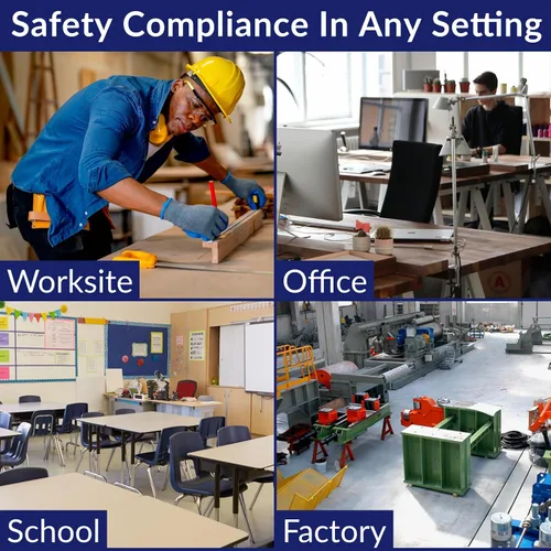 Vista 8 de Worksite OSHA 2021Class A Kit de primeros auxilios – Funda resistente e impermeable ANSI Tipo II y IV – Negocios, Oficina, Trabajo, Construcción