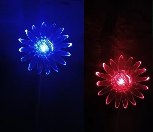Vista 2 de Starry Illuminate - Juego de 2 luces solares de estaca para jardín, estilo cambiante de color (sol)
