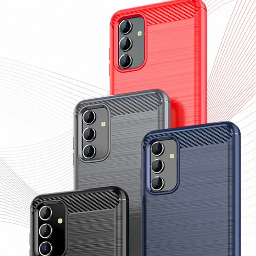 Vista 5 de Osophter Funda para Samsung Galaxy A13 4G, Samsung A13 5G Funda con protector de pantalla de absorción de golpes Flexible TPU Caucho Protector