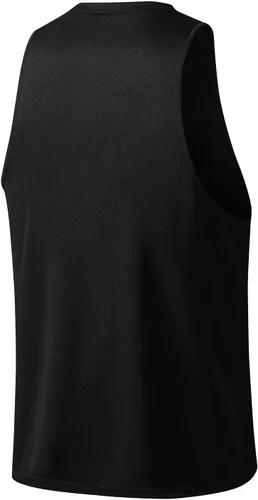Vista 3 de Blusas sin Mangas con cordón Hombres Chaleco con Cuello Redondo sólido Jersey elástico Camisetas Moda atlética