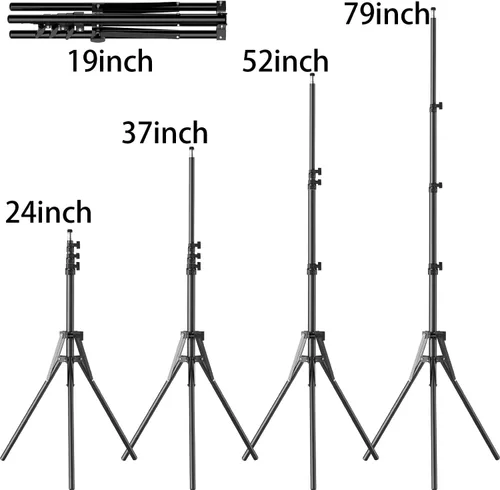 Vista 6 de VILTROX Kits de varita de iluminación de video de fotografía de 18 W con soporte de trípode de 79 pulgadas de alto, palo de fotografía, varita