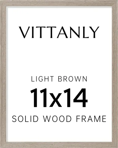 Vista 162 de Vittanly - Marco de fotos de 4 x 6 pulgadas de madera maciza con plexiglás, incluye paspartú de 3,5 x 5, para colgar en la pared o poner sobre una