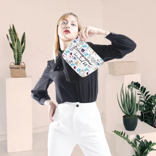 Vista 7 de GJTIM Kit de supervivencia para ecografista, regalo para radiólogo, bolsa de maquillaje con cremallera para ultrasonido, bolsa de maquillaje