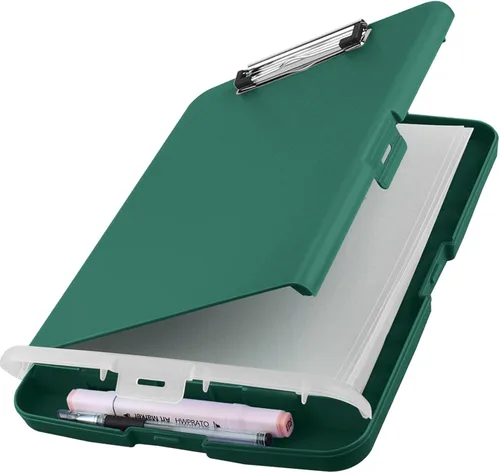 Vista 11 de HWPRATO Organizador de Portapapeles con Almacenamiento Portapapeles Plegable para Enfermería Carpeta de Archivo de Plástico con Estuche de Azul