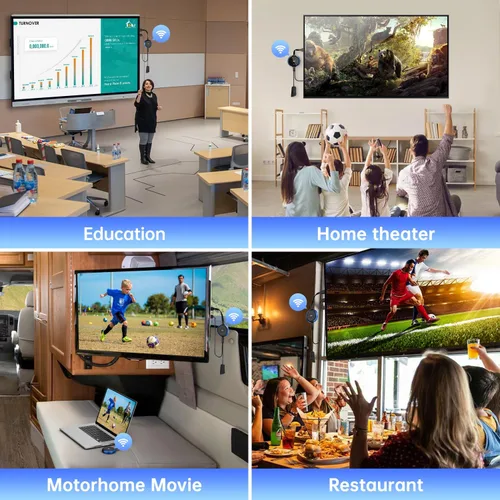 Vista 7 de TIMBOOTECH Transmisores HDMI 2 inalámbricos 4K y 1 receptor, HDMI inalámbrico de 2.4/5.8 GHz múltiple TX, extensor de video y audio para laptop