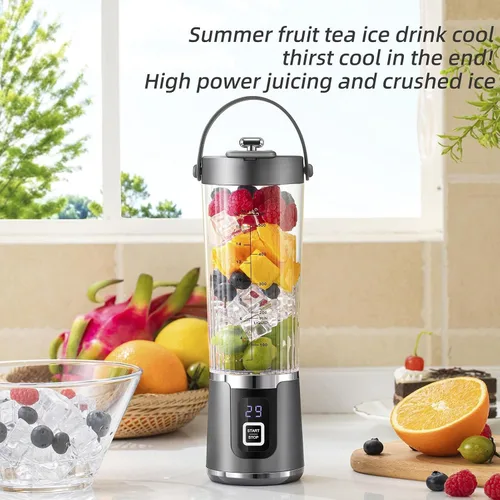 Vista 4 de Licuadora personal para batidos Pantalla LED 16.9 fl oz Juicer compacto