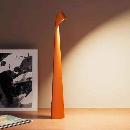 Vista 8 de HAPYGI Lámpara de escritorio LED portátil inalámbrica, lámpara de mesa inalámbrica recargable, brillo de 3 niveles, lámpara de mesa para patio, luz