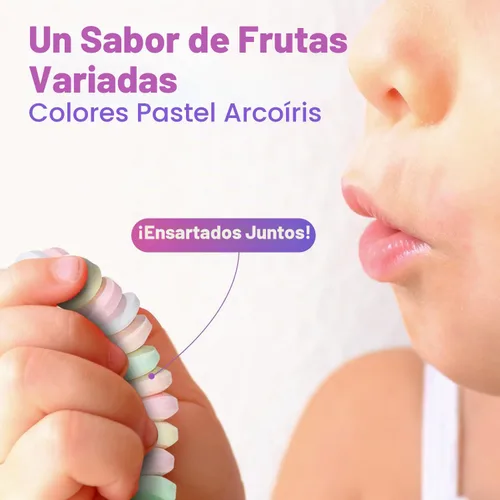 Vista 7 de Pulseras de dulces a granel de 48 unidades con envoltorio individual de Fresh Finest - Pulseras de dulces novedosas. Perfectas para recuerdos