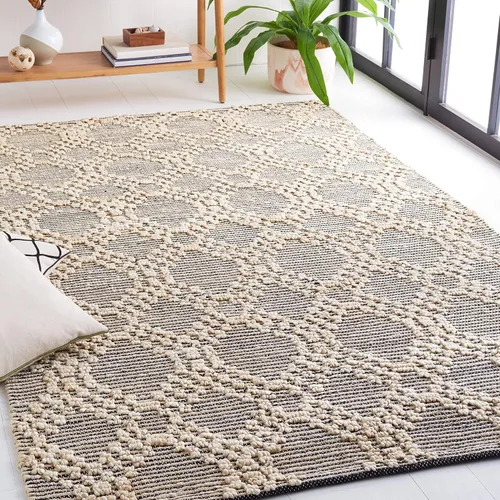Vista 10 de SAFAVIEH Natural Fiber Collection NF383A - Alfombra de pasillo de 2 pies 3 pulgadas x 8 pies, color rubor y negro, tejido plano, diseño geométrico