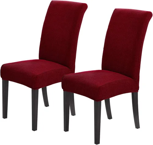 Vista 72 de Joccun - Juego de 2 fundas para sillas de comedor, fundas elásticas para sillas de comedor, fundas de asiento para sillas de comedor, funda de Negro