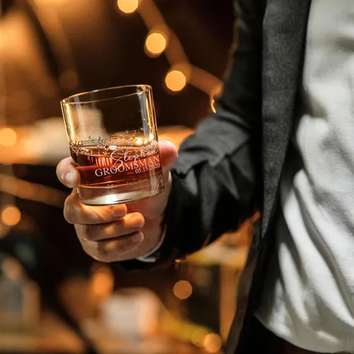 Vista 5 de Regalos individuales para padrinos de boda, vasos de whisky personalizados para padrinos de boda, regalos personalizados para propuesta de padrinos