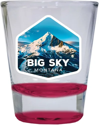 Vista 6 de Big Sky Montana Mountain Design Souvenir - Vaso de chupito (1.5 onzas), color azul