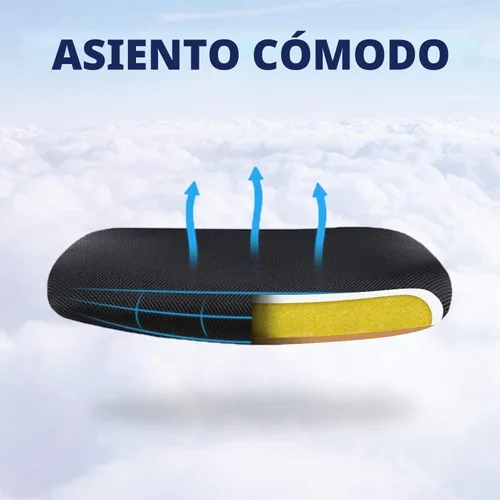 Vista 4 de Silla de oficina ergonómica – Silla de computadora con respaldo medio con altura ajustable, moderna giratoria sin brazos, soporte de espalda