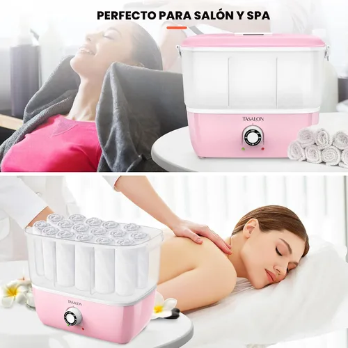 Vista 6 de TASALON Vaporizador de toallas calientes para tratamientos faciales, calentador de toallas calientes se calienta rápidamente en 5 minutos, máquina