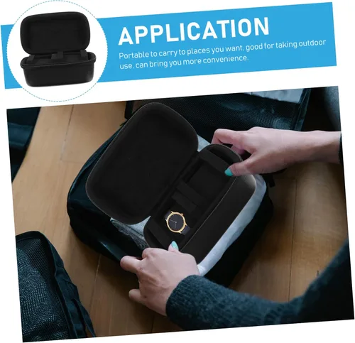 Vista 5 de Holibanna 2pcs Watch Box Pu Watch Case Travel Watch Organizer Relojes Para Hombre Watch Showing Case Watch Pouch Men Watches Watch Storage Case Men