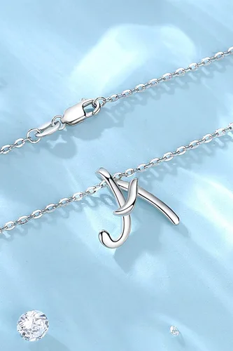 Vista 3 de EUDORA Collares de plata de ley con inicial para mujer regalos clásicos sin cuello de 26 letras para niñas hermana madre e hija cadena de 18
